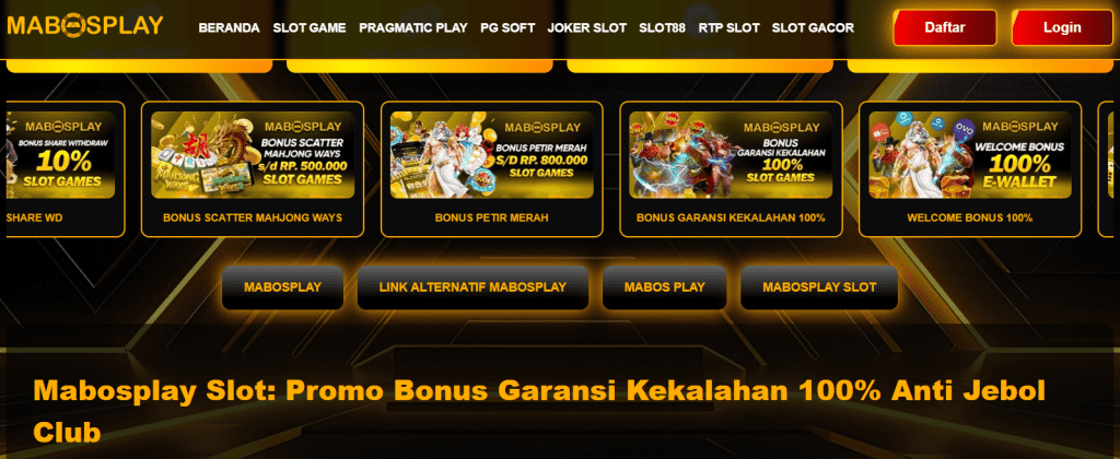 Tips Memanfaatkan Bonus Garansi Kekalahan 100% di Mabosplay